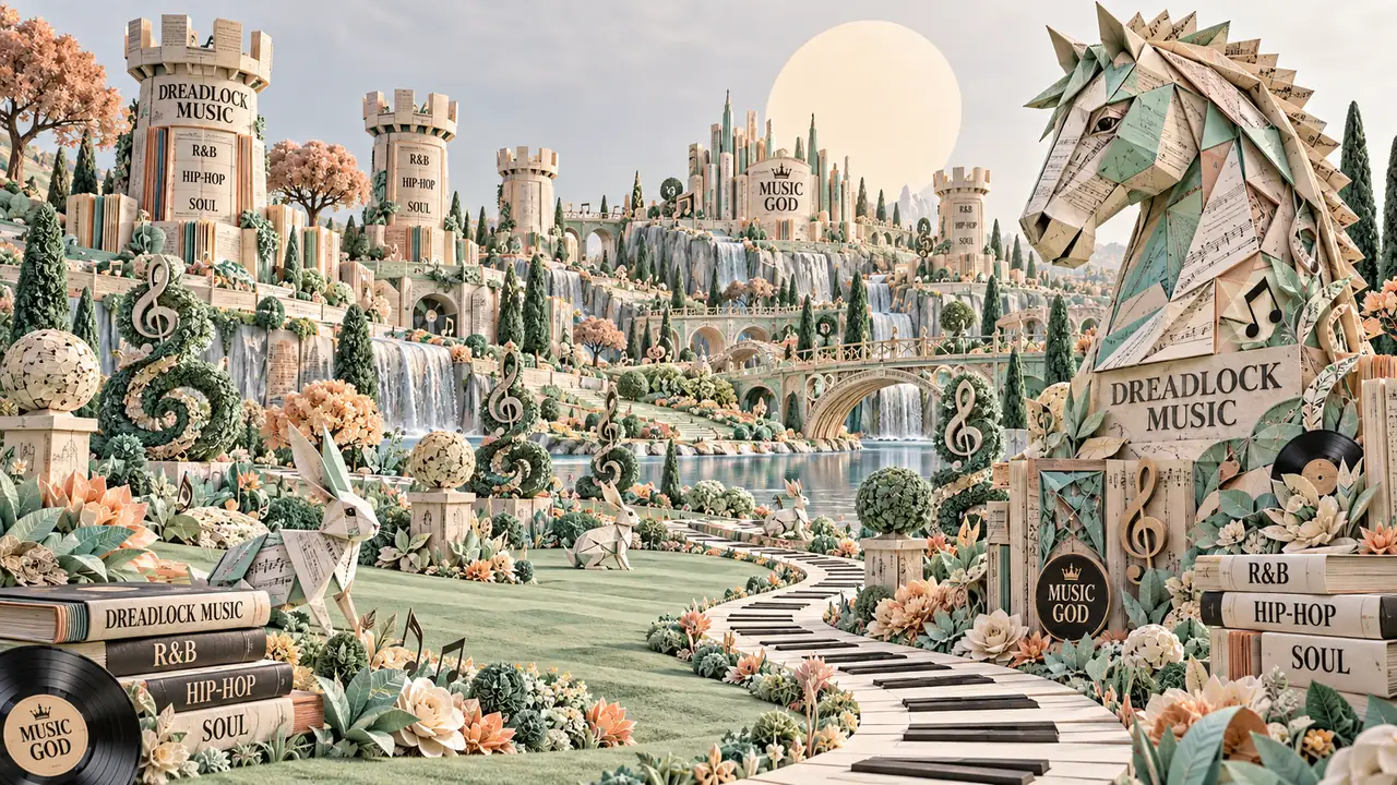 An eccentric chessboard-like zoo of handmade paper structures and characters