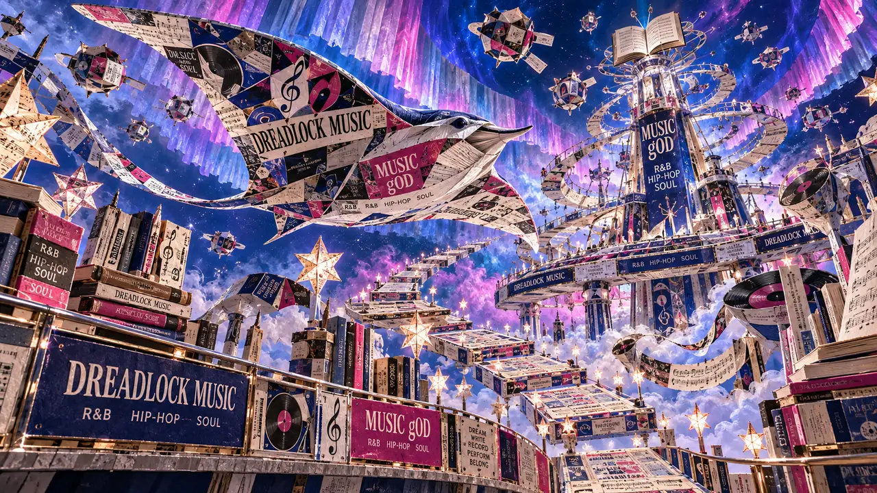 Blue paper skyways and impossible ray-shaped flying creatures