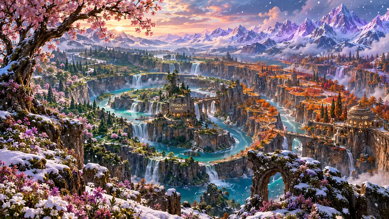 Four different seasons winding through a single impossible canyon