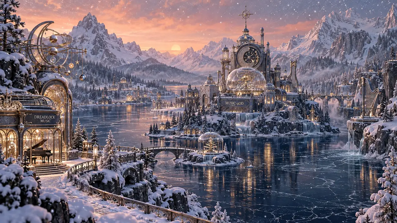 An unusual winter landscape shaped around an enormous musical fantasy